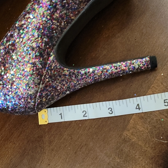 Divided High Heel Metallic Pumps Pink Purple Silver Shoes  6 - Picture 8 of 9